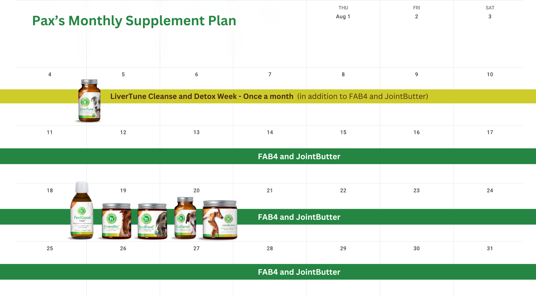 supplement calendar