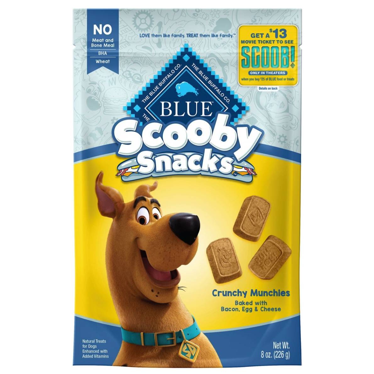 Blue Buffalo Scooby Snacks Baked Bacon, Egg & Cheese Dog Treats