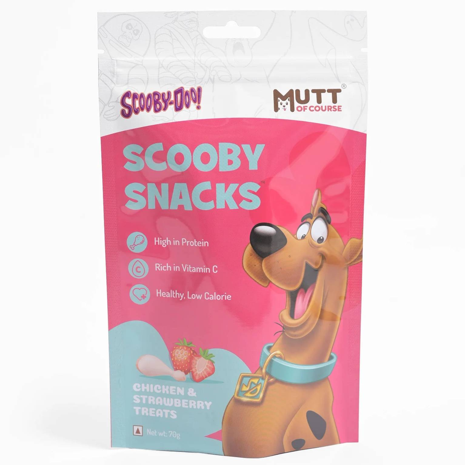 Mutt Of Course Scooby Snacks Chicken and Strawberry Chew Sticks