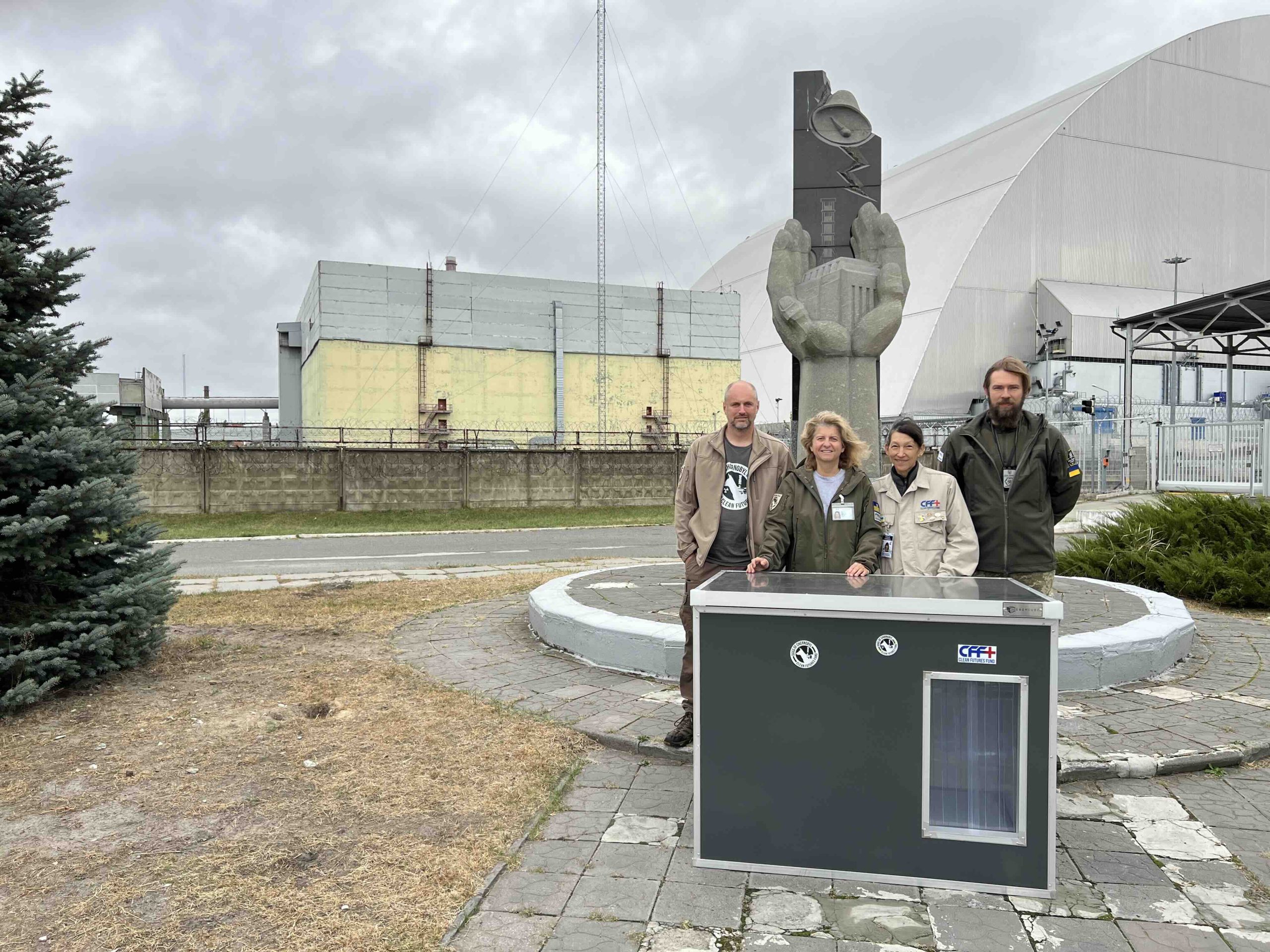 Chornobyl Monument with Dr. Betz and Team 4