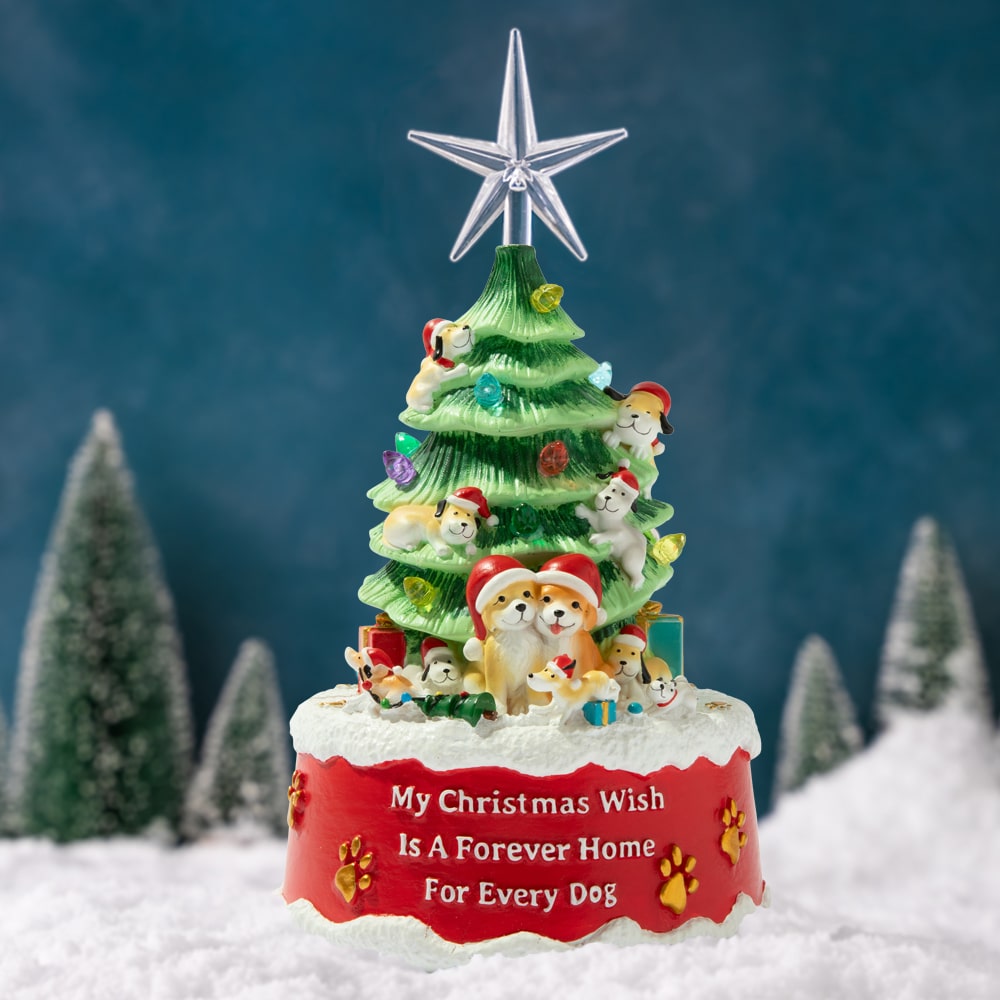 My Christmas Wish Dog Xmas Tree Unlit 2024