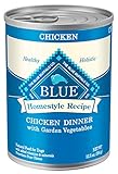 Blue Buffalo Homestyle Recipe Adult Wet Dog Food, Made with Natural Ingredients, Chicken Dinner With Garden Vegetables, 12.5-oz. Can (Pack of 12)