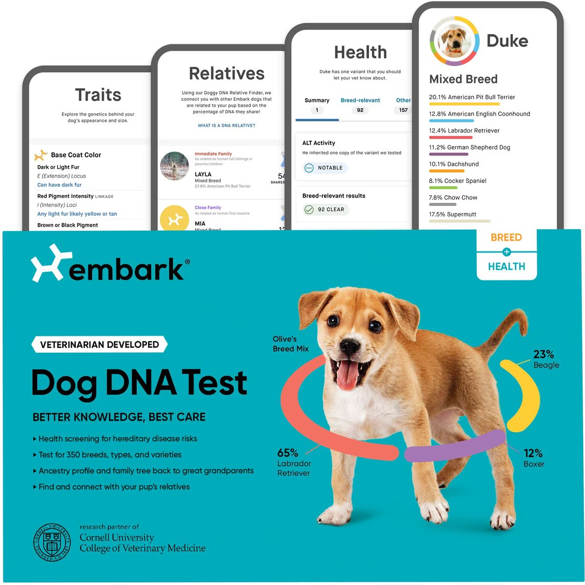 Embark Breed Identification & Health Condition Identification DNA Test for Dogs