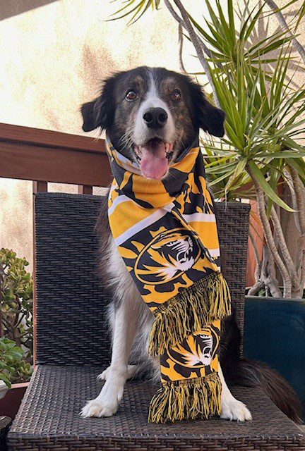 Rhoen with a Mizzou scarf Liz Randall