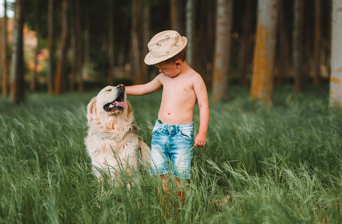 Boy with a dog