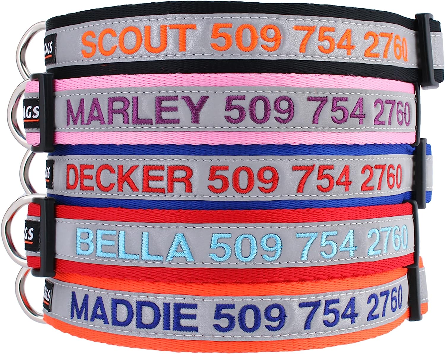 Personalized Reflective Dog Collar