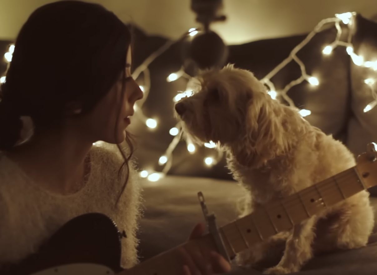 christmas song dog woman1