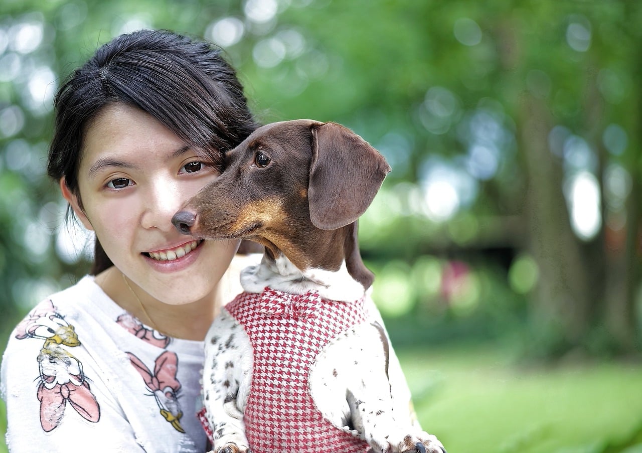 girl and dog 962191 1280