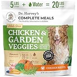 Dr. Harvey's Chicken & Garden Veggies Dog Food, Human Grade Whole-Grain Dehydrated Dog Food with Freeze-Dried Chicken (5 Pounds)