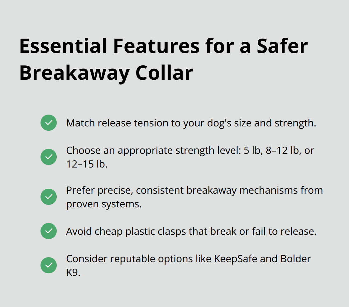Checklist of must-have features for a reliable dog breakaway safety collar