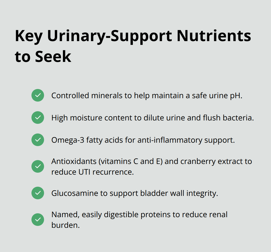 Checklist of nutrients that support canine urinary health - dog food urinary care