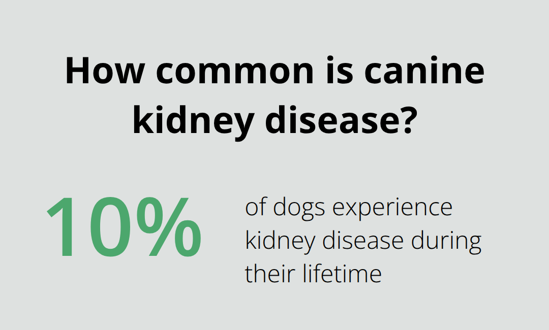 Percentage of dogs affected by kidney disease