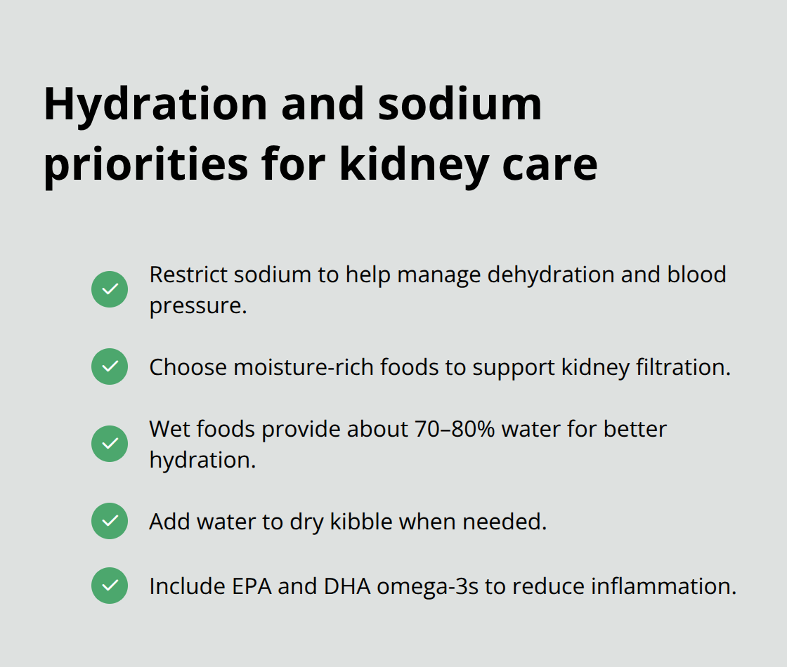 Key hydration and fatty acid points for dogs with kidney disease - kidney care dog food