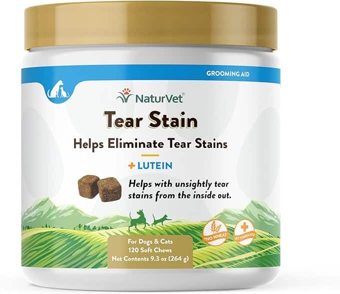 NaturVet Lutein Tear Stain Supplements for Dogs & Cats