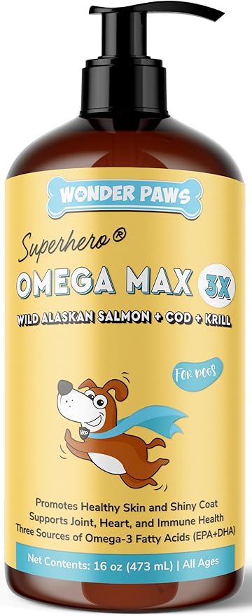 Fish Oil for Dogs - Omega 3 for Dogs from Alaskan Salmon, Cod & Krill Oil
