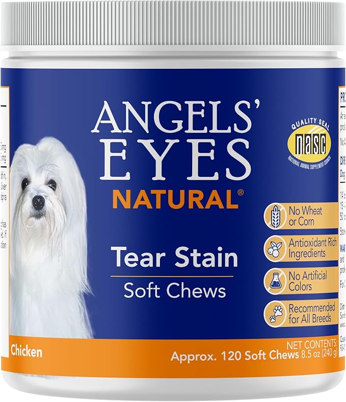 ANGELS' EYES Natural Tear Stain Prevention Soft Chews for Dogs