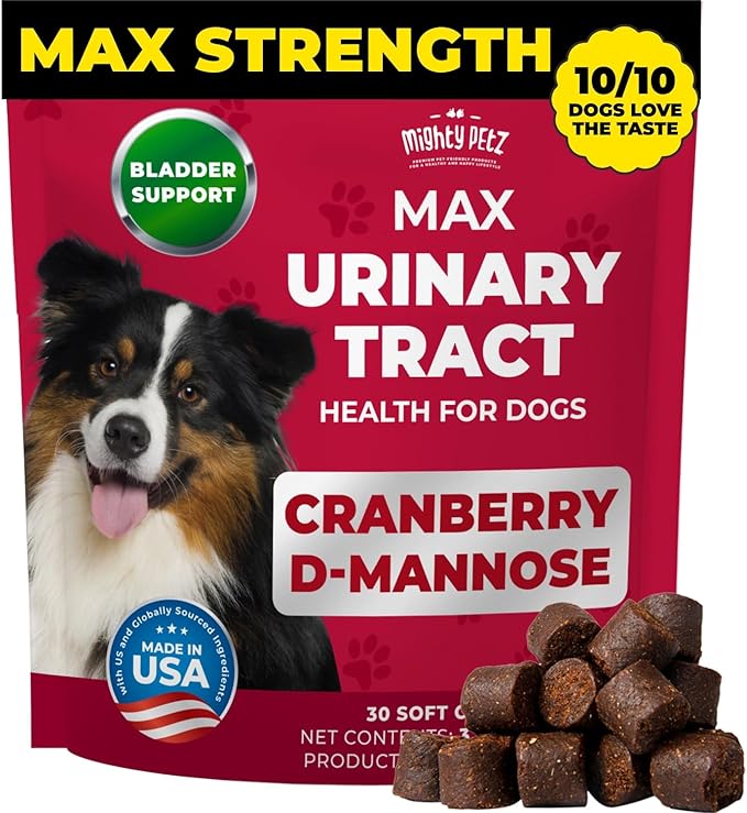 10 Best Urinary, Kidney and Bladder Supplements For Dogs 2026 29 Mighty Petz MAX Cranberry for Dog UTI Treatment