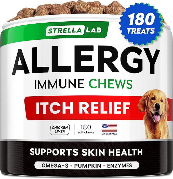 StrellaLab Dog Allergy Relief & Anti Itch Support Chews