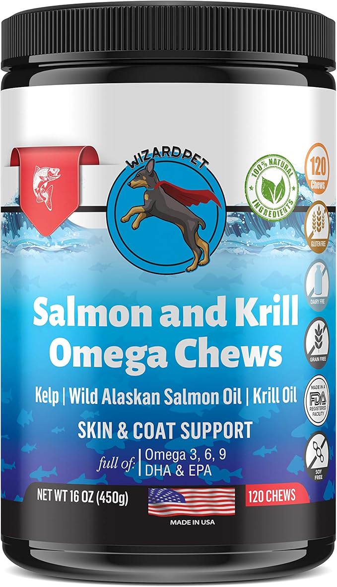 Wild Alaskan Salmon Krill Oil Chews for Dogs