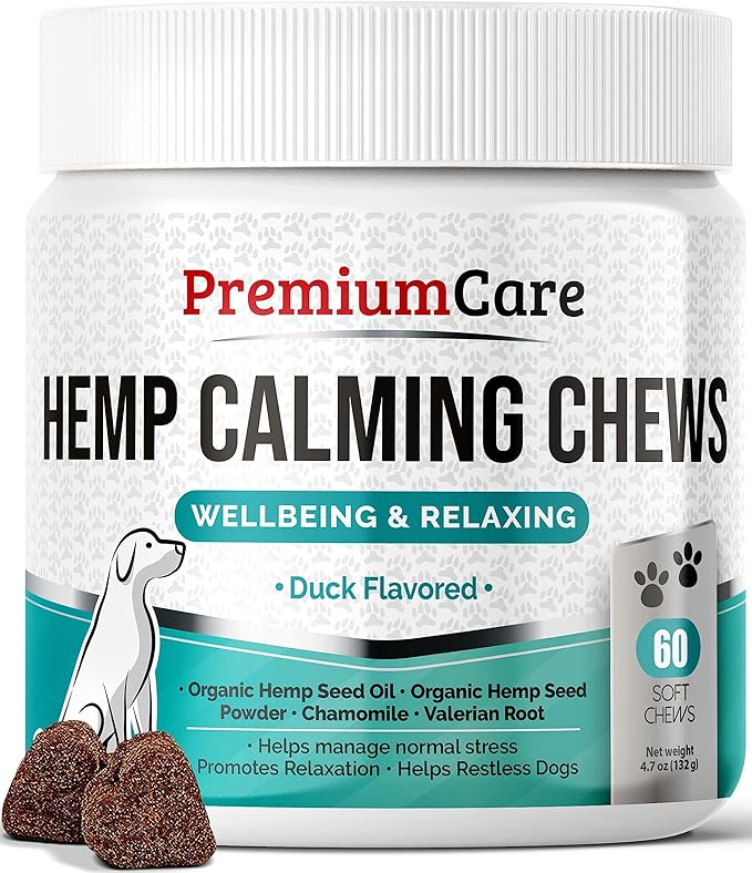 PREMIUM CARE Hemp Calming Chews for Dogs