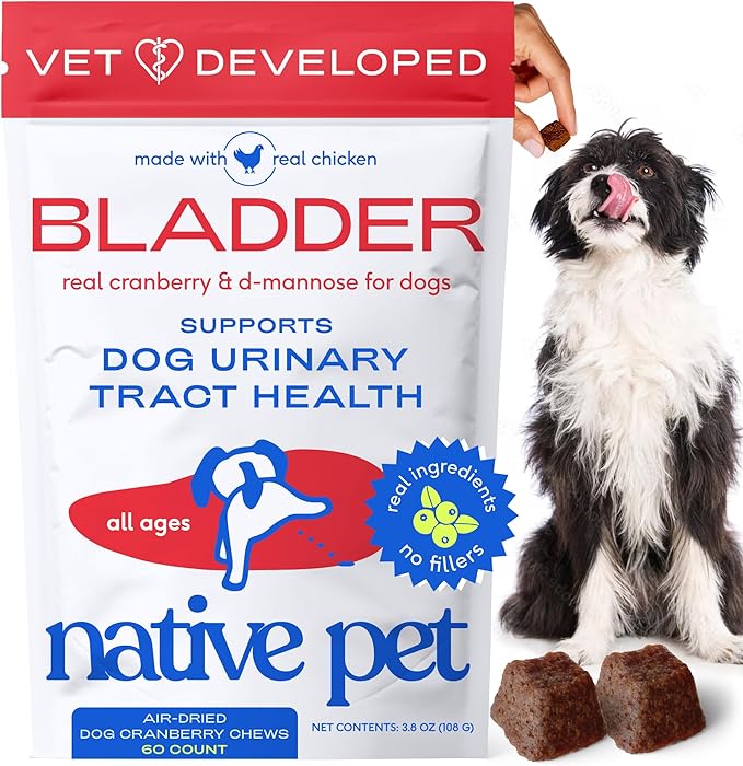 10 Best Urinary, Kidney and Bladder Supplements For Dogs 2026 12 Native Pet Dog UTI Treatment - Cranberry Supplement for Dogs Bladder Control & Kidney Support