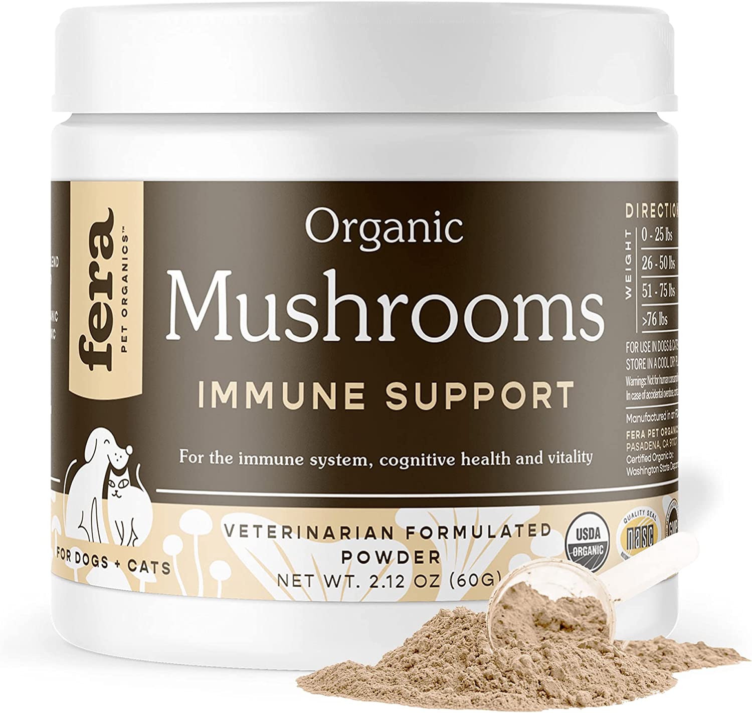 10 Best Cordyceps Supplements For Dogs 10 6. FERA PET ORGANICS Mushrooms Supplement for Dogs
